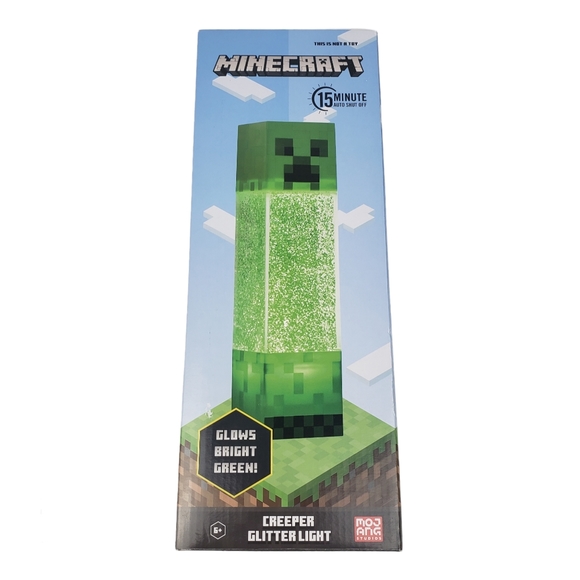 Minecraft Creeper Glitter Motion Light 12Inch Fun Mood Light LED Lamp